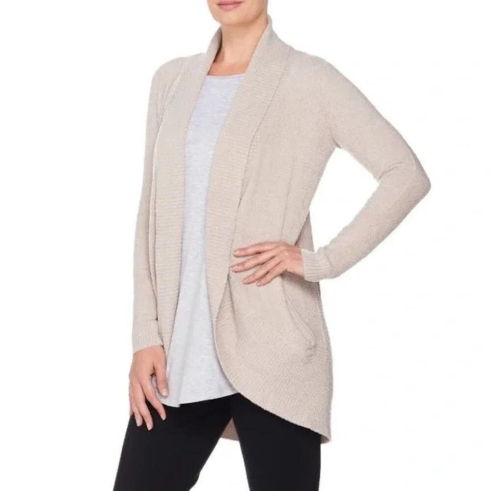 Barefoot Dreams CozyChic Lite Circle Cardigan Opn Layer Topper Loungewear Sz XS